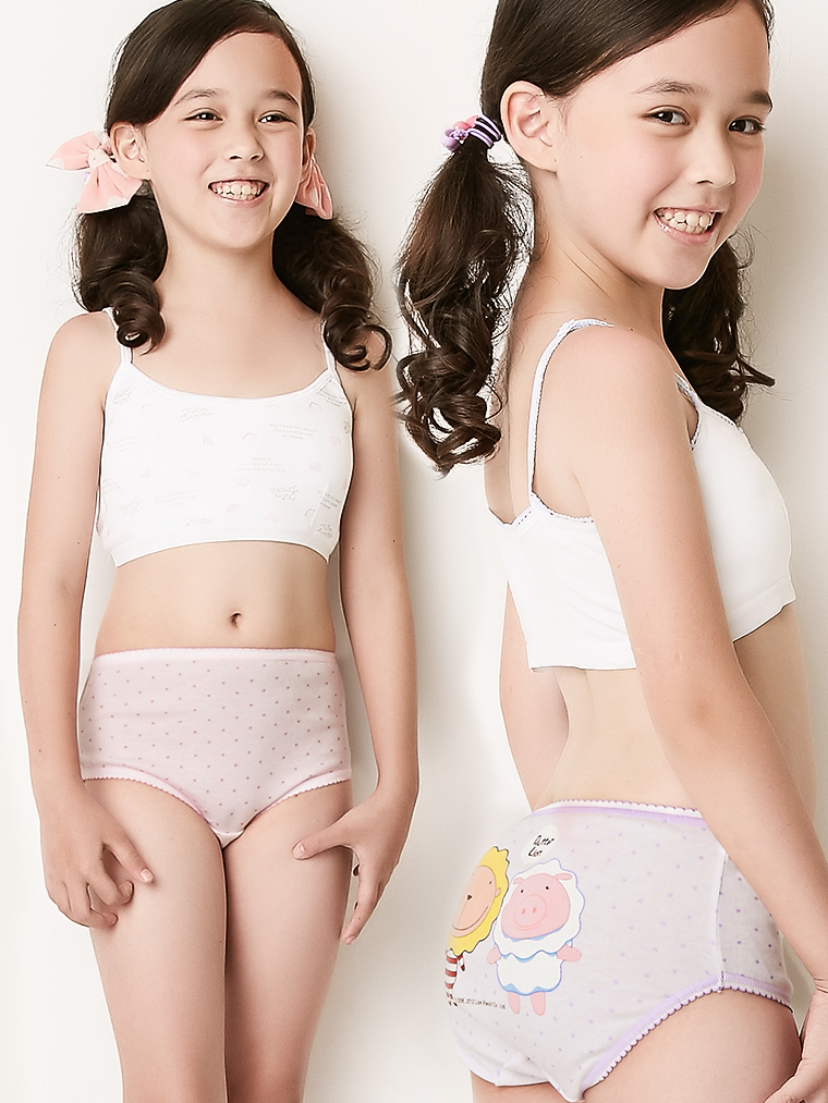 奶油獅。棉質女童三角褲兩件組
