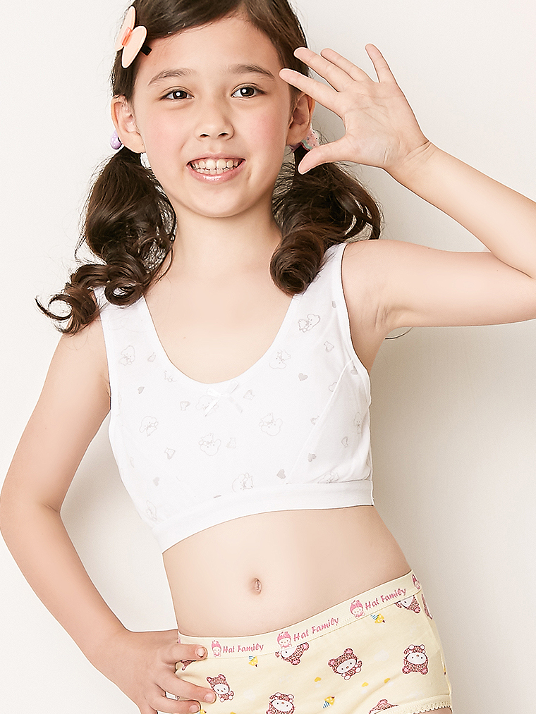 甜心狗狗。寬肩棉質女童胸衣