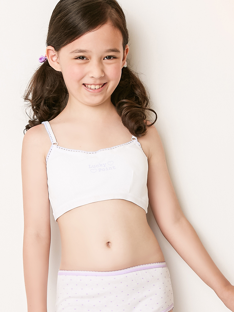 幸運之星。細肩短版女童胸衣