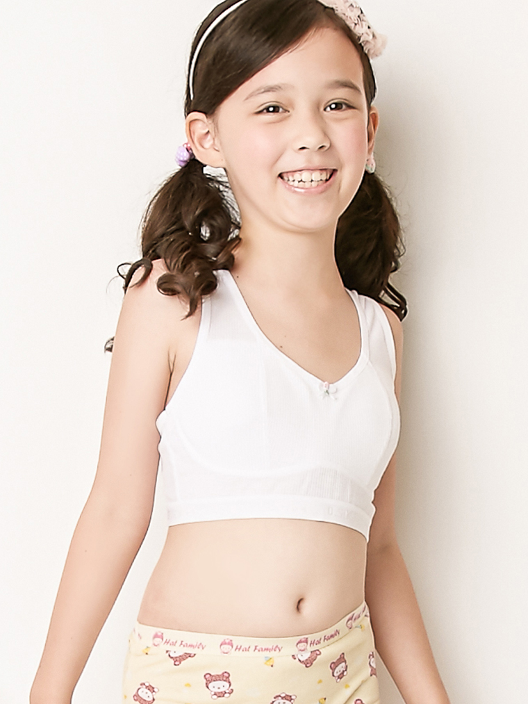 復古涼感。寬肩短版女童胸衣