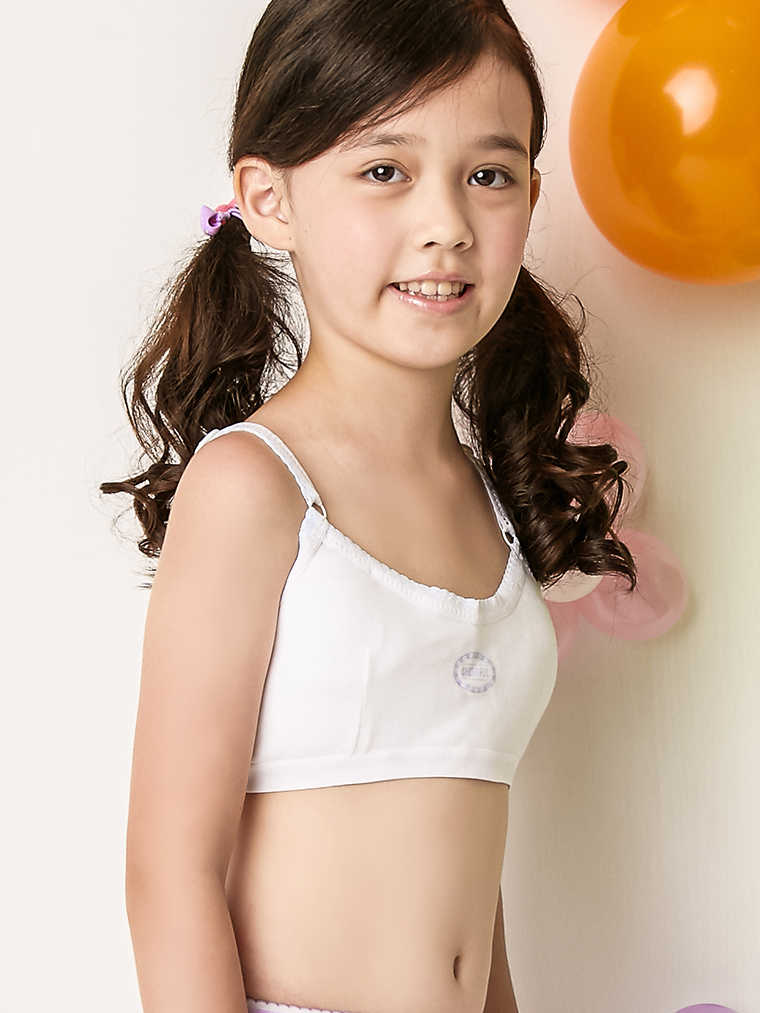 加油寶貝。細肩短版女童胸衣
