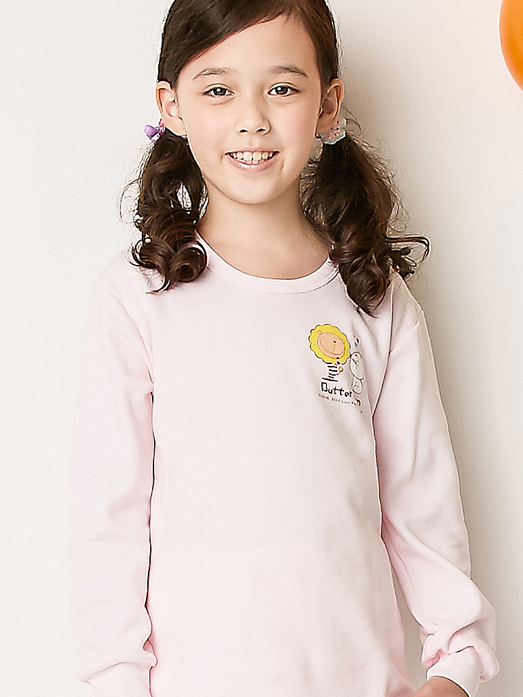 奶油獅。圓領童衛衣