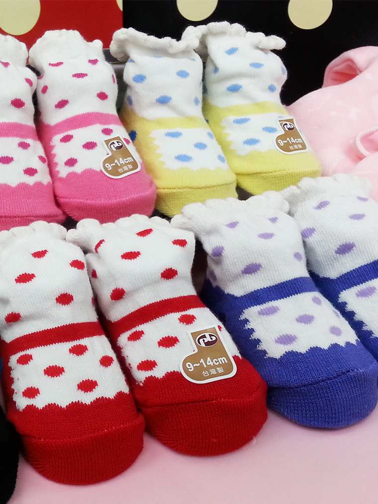 水玉點點。寶寶防滑襪