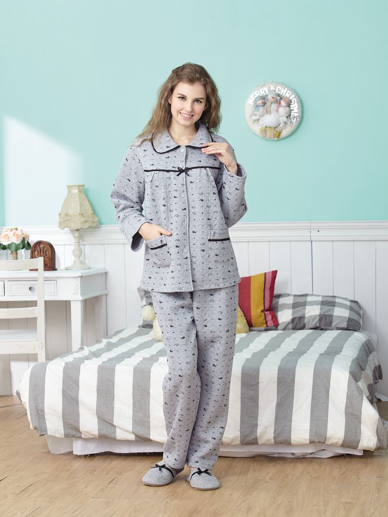 俏皮喵喵。褲裝女睡衣